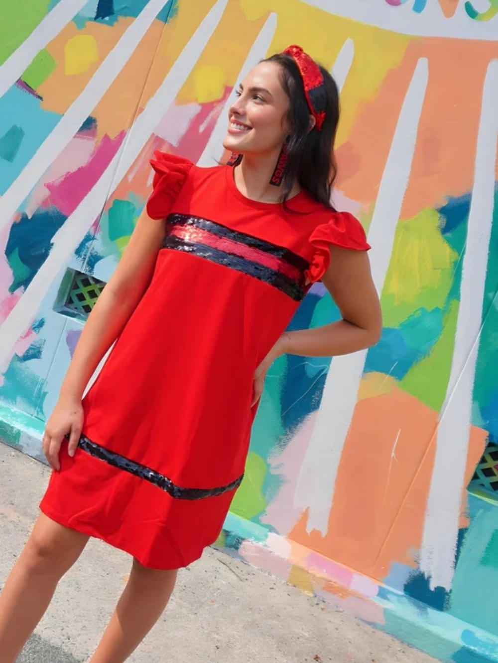 TCEC Red and Black Game Day Dress